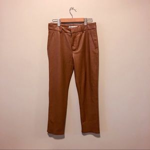 NEW faux leather pants, Zara, size 4, tan colour